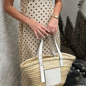 Commense Cream Maxi Dress with Black Diamond Print - brand new